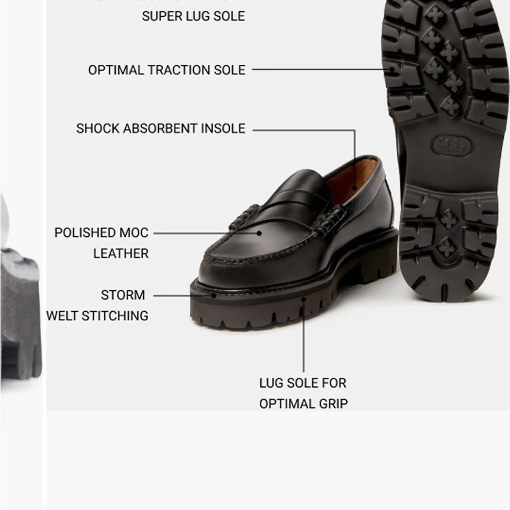G.H. Bass Whitney Weejuns Super Lug Sole Penny Loafer - Picture 9 of 14